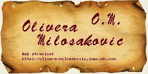 Olivera Milošaković vizit kartica